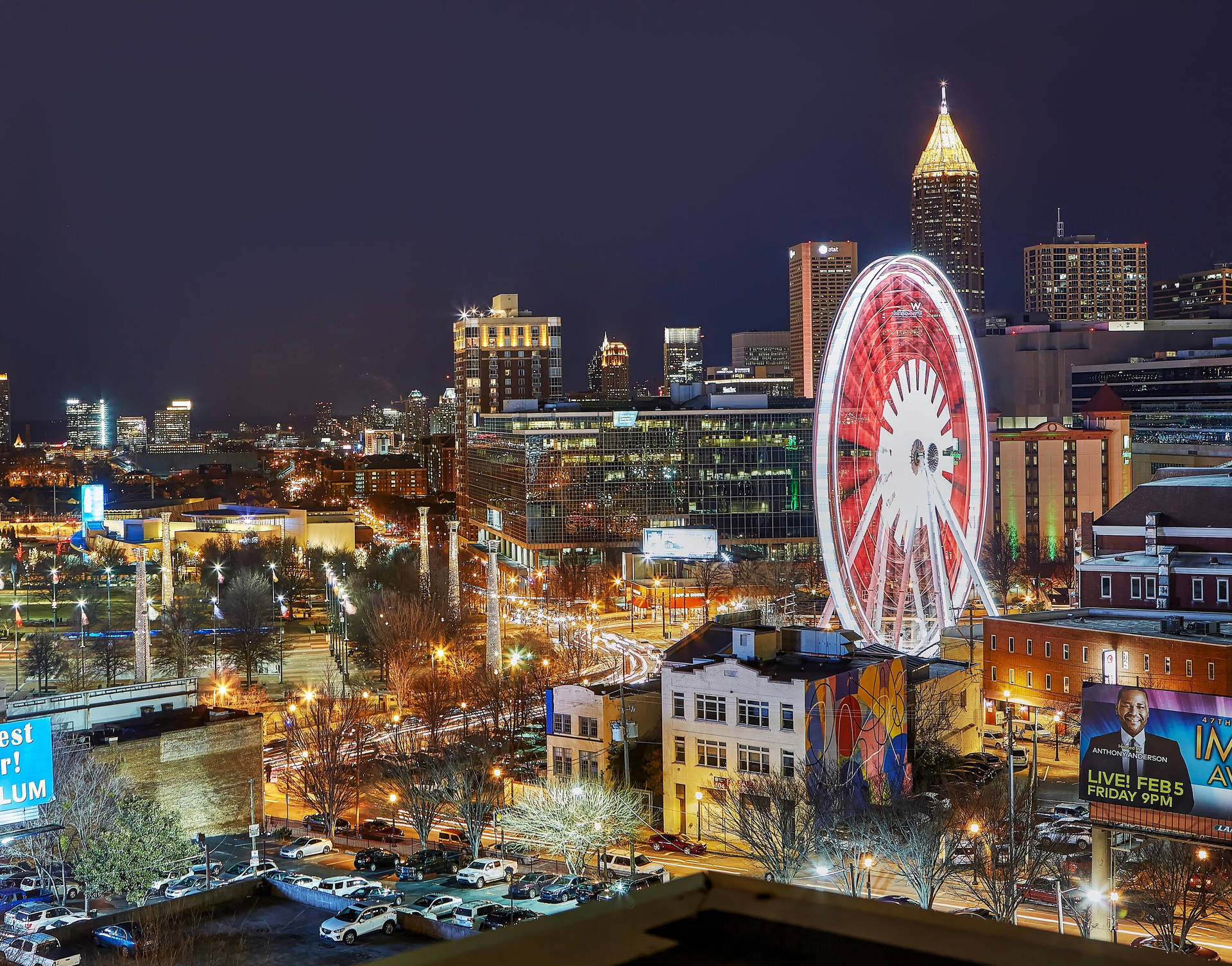 Centennial Park Atlanta Skyline Background