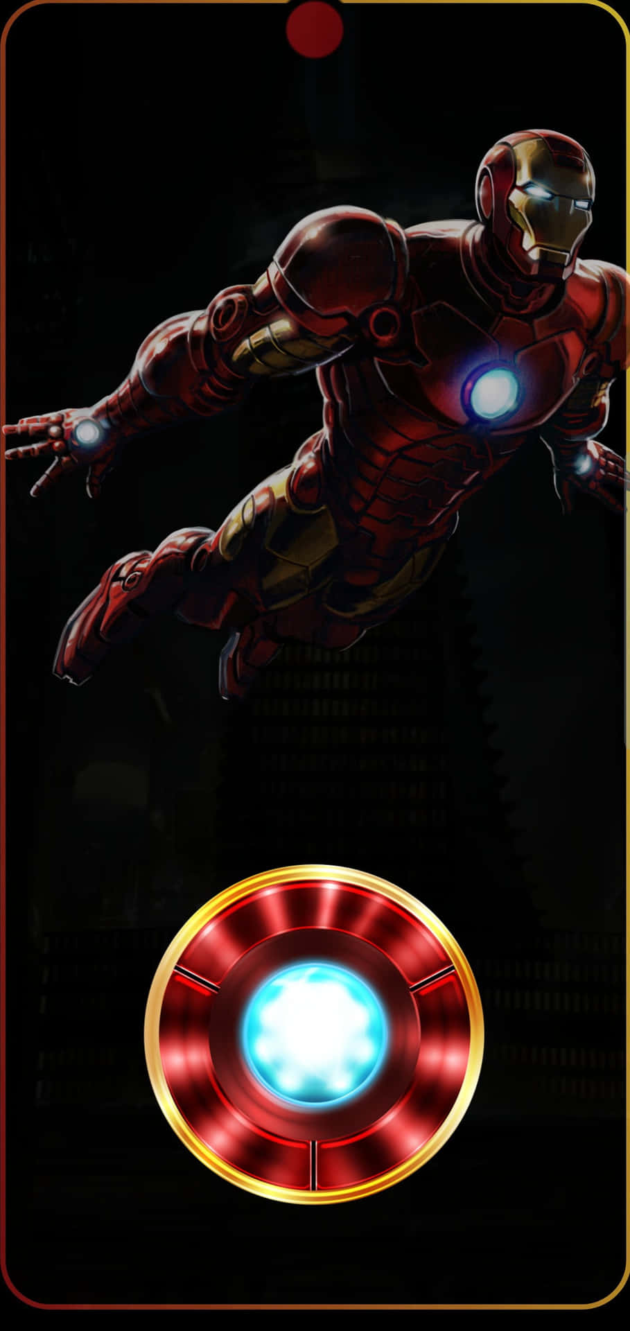 Center Punch Hole Iron Man Background