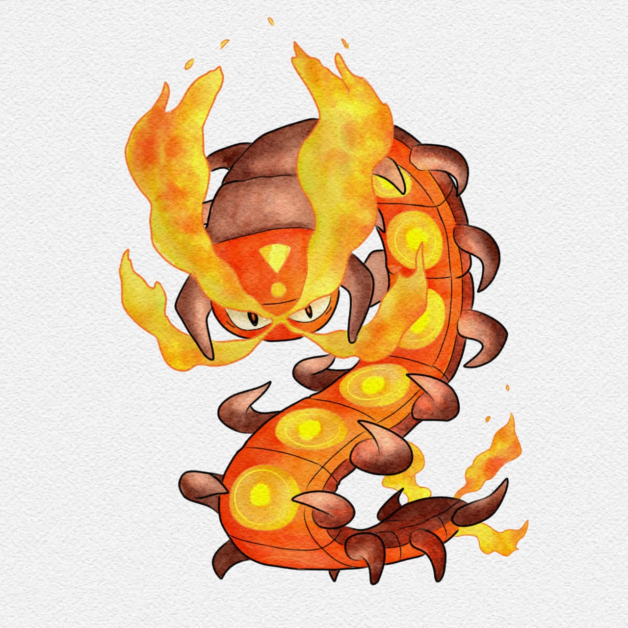 Centiskorch On Plain Background Background