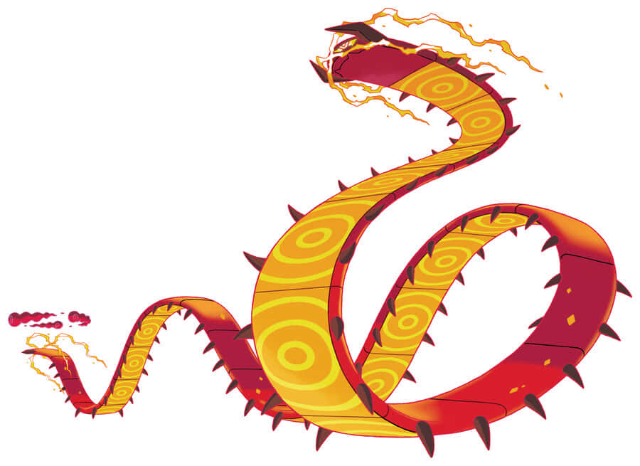 Centiskorch On White Background Background