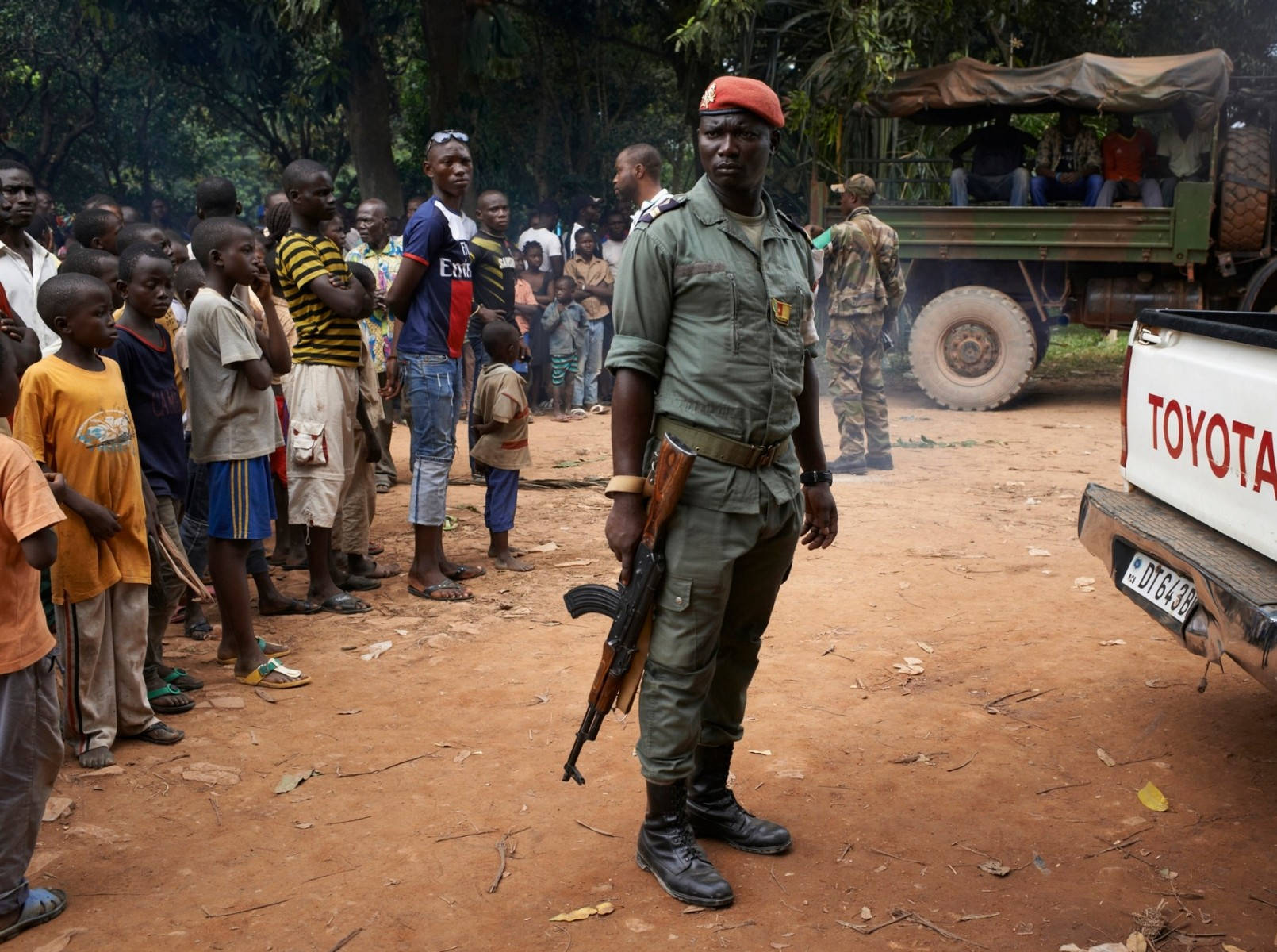 Central African Republic Soldier Holding Gun