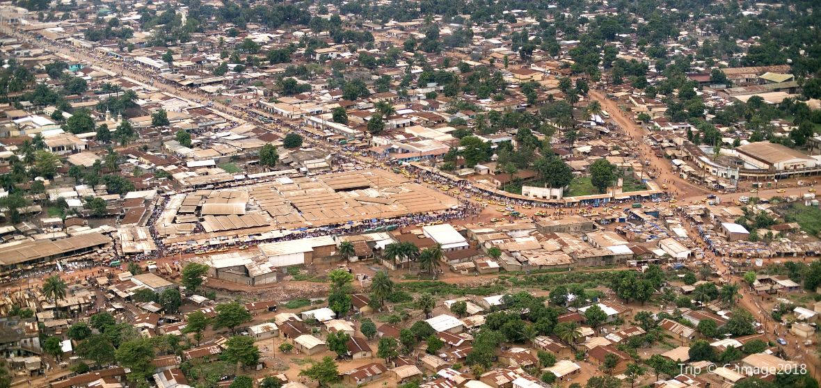 Central African Republic Top Shot View Background