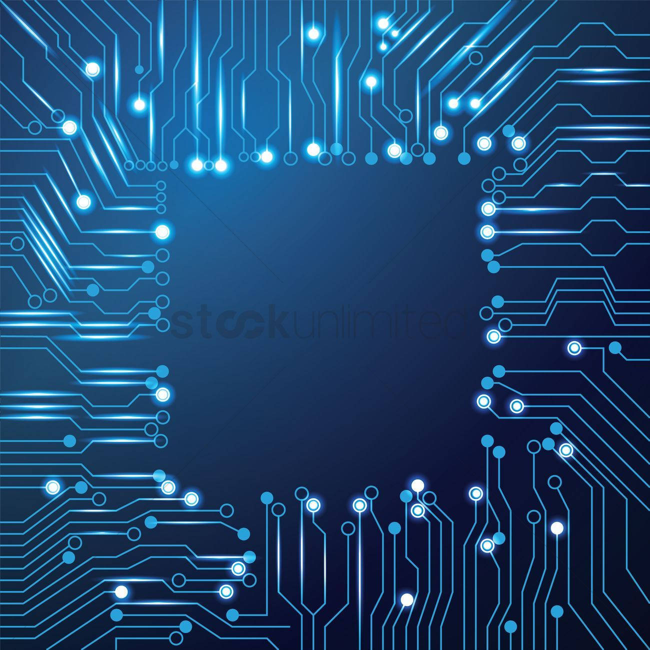 Central Chip Circuit Board Background