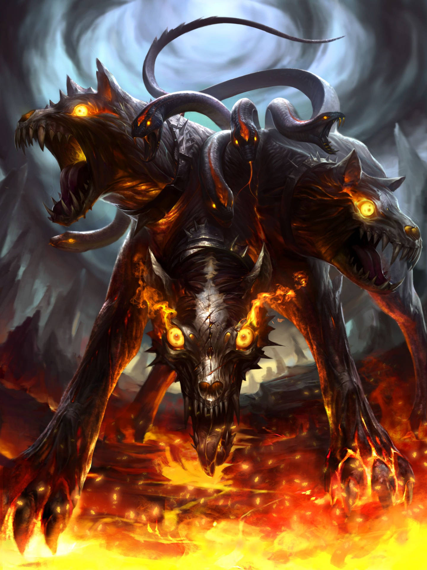 Cerberus - The Three-headed Beast Of Mythology Background