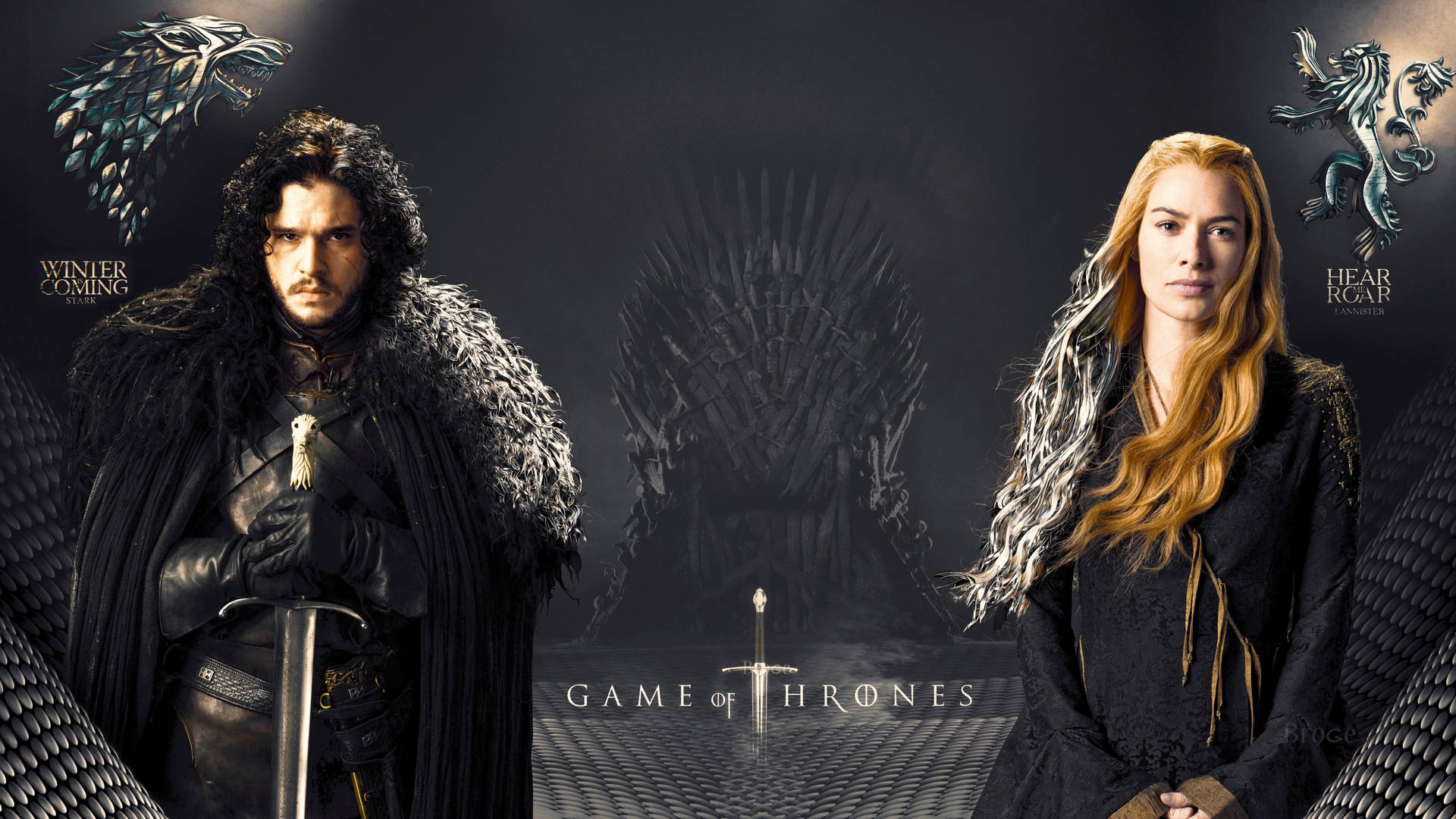 Cersei Lannister And Jon Snow Background