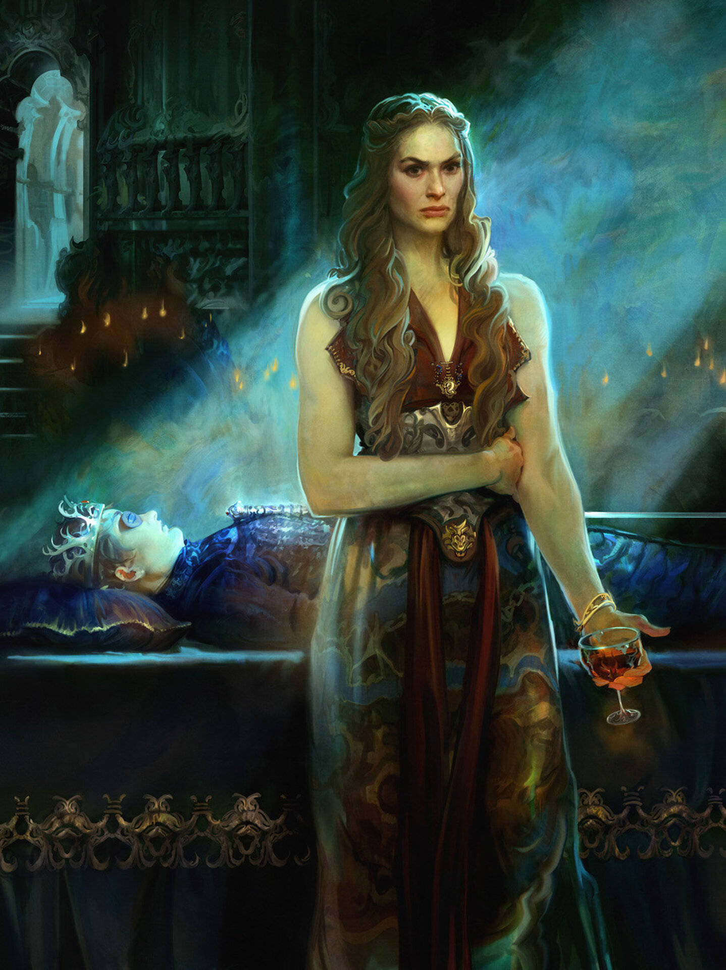 Cersei Lannister Exquisite Painting Background