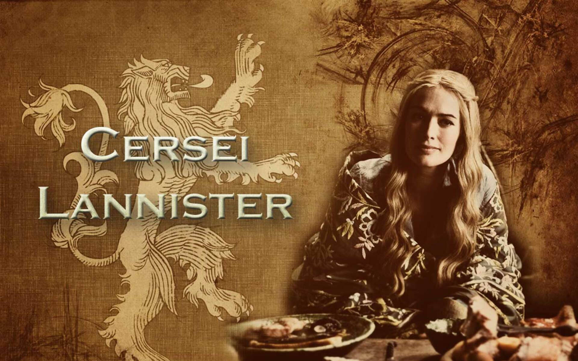 Cersei Lannister Sepia Art Background