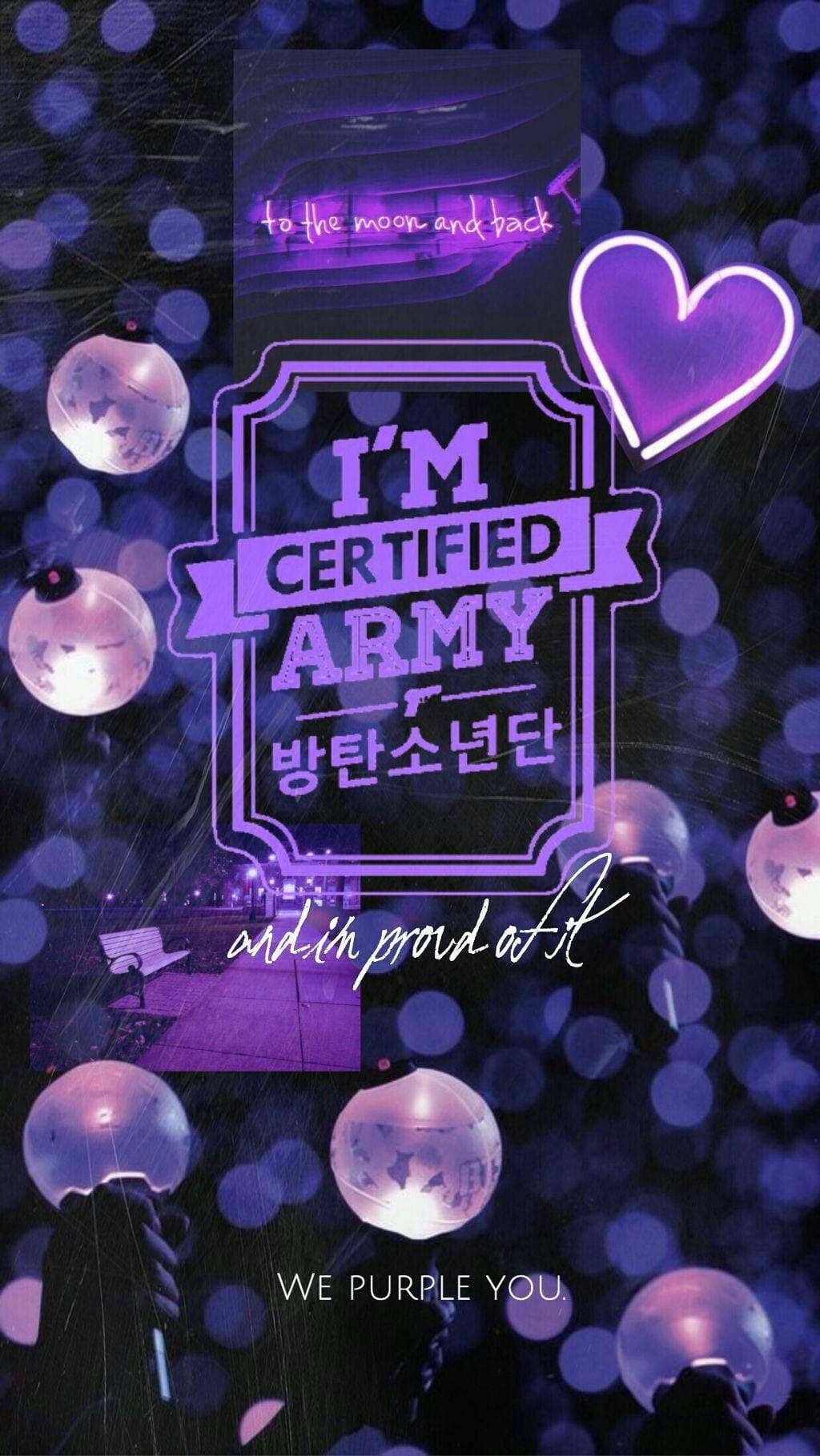 Certified Army I Purple You Background Background