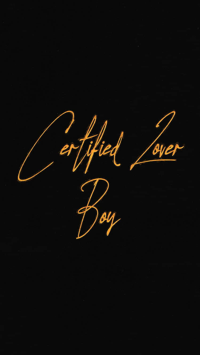 Certified Lover Boy Typography Background