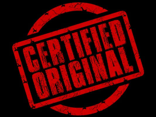 Certified Original Mark Background