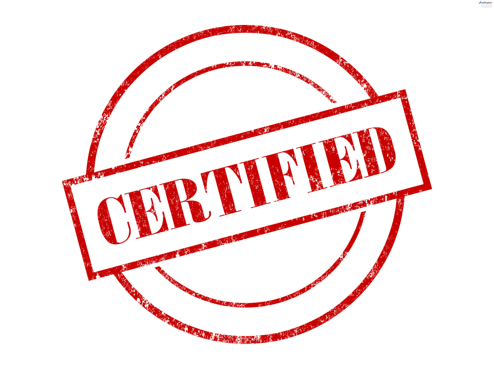 Certified Red Mark Background