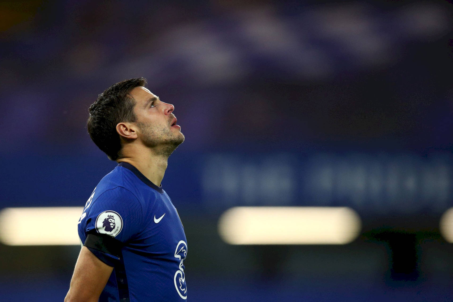 César Azpilicueta Looking Up