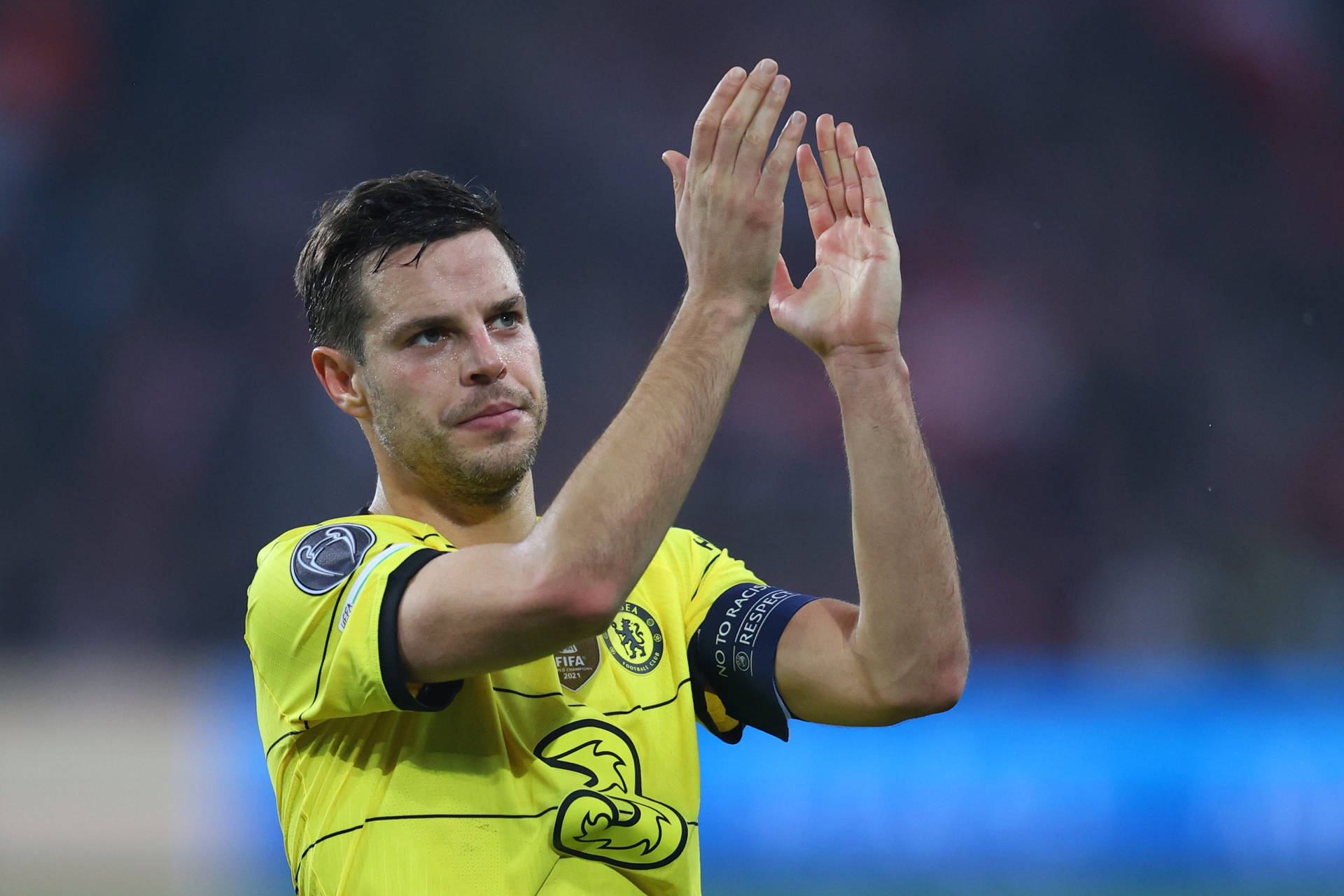 César Azpilicueta Wearing Yellow Jersey