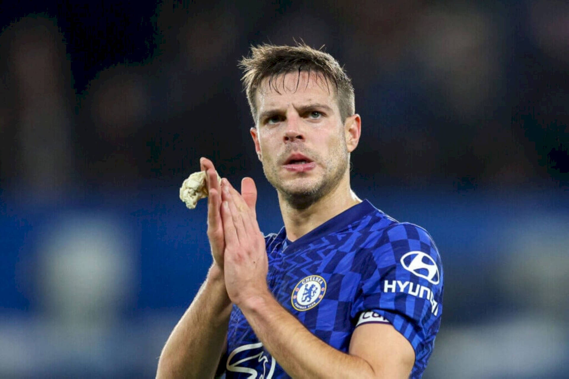 César Azpilicueta With Hands Together