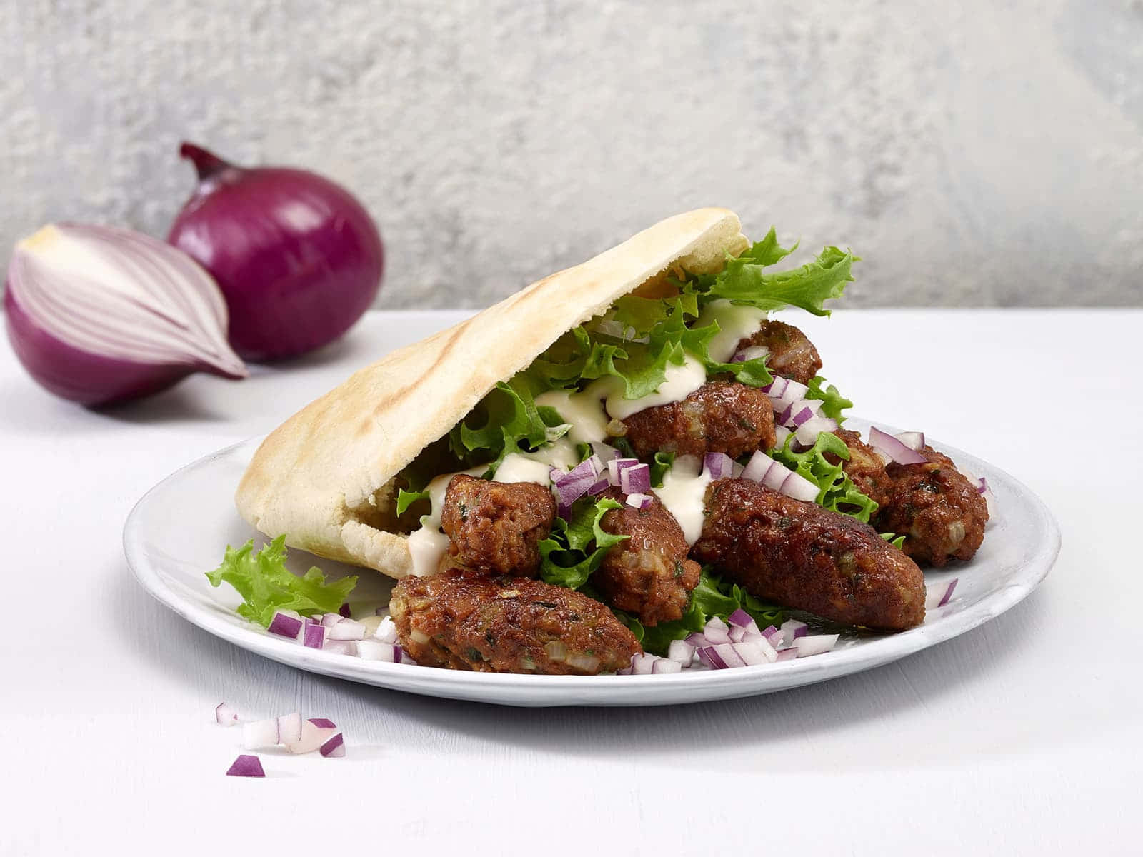 Ćevapi Sausages Salad Background