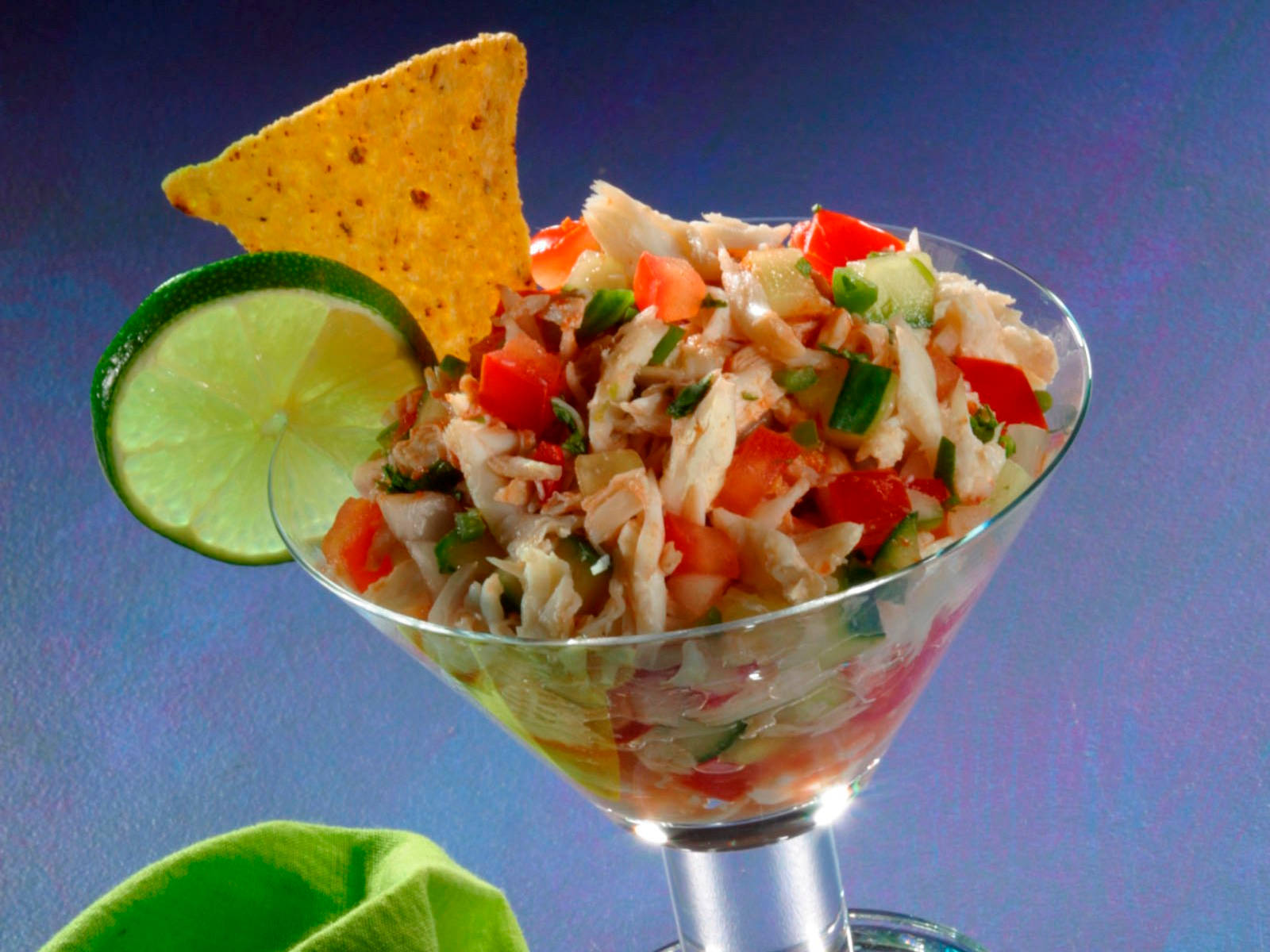 Ceviche Snack In Small Dessert Bowl Background