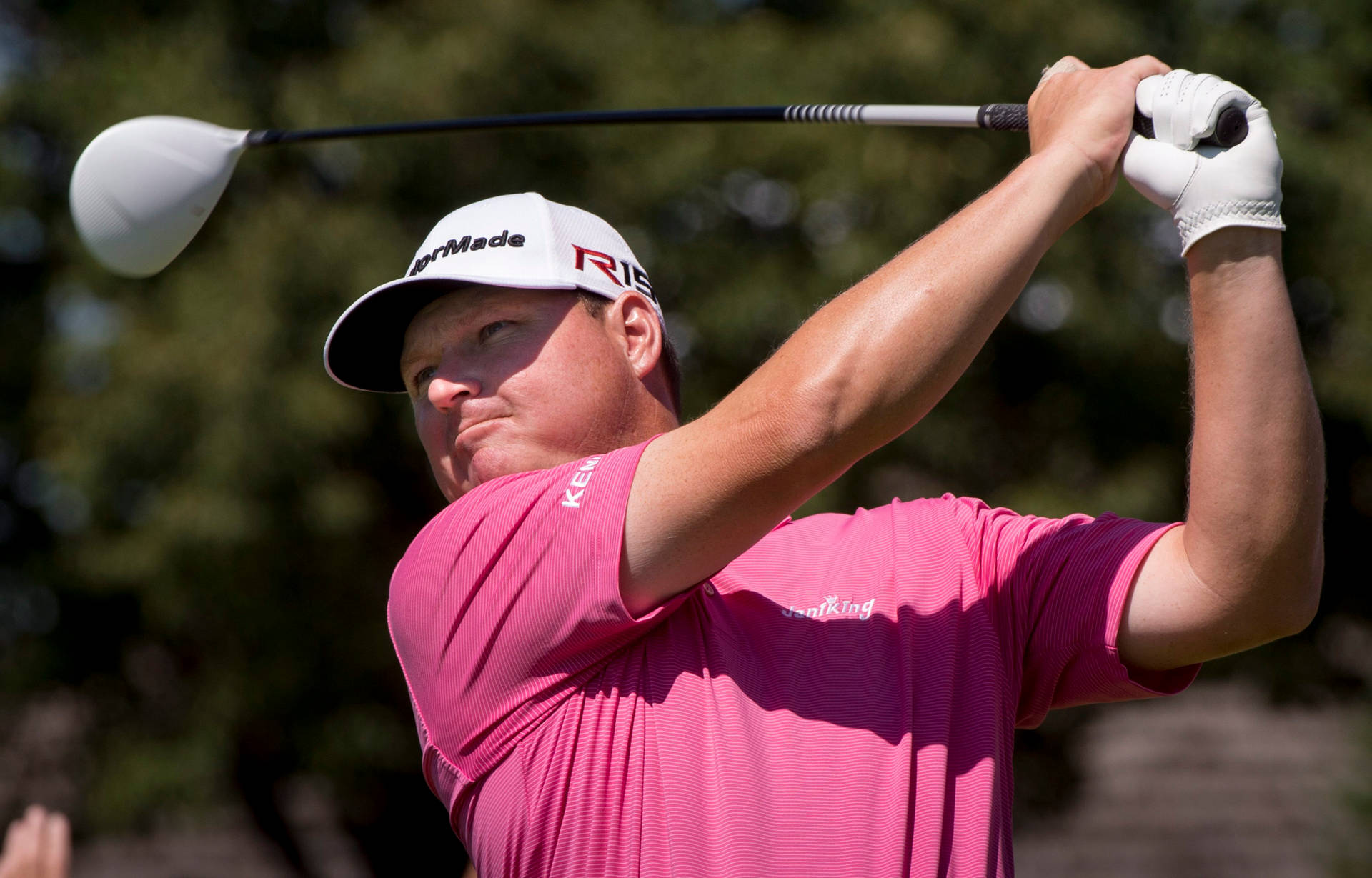 Chad Campbell With Pink Shirt Background