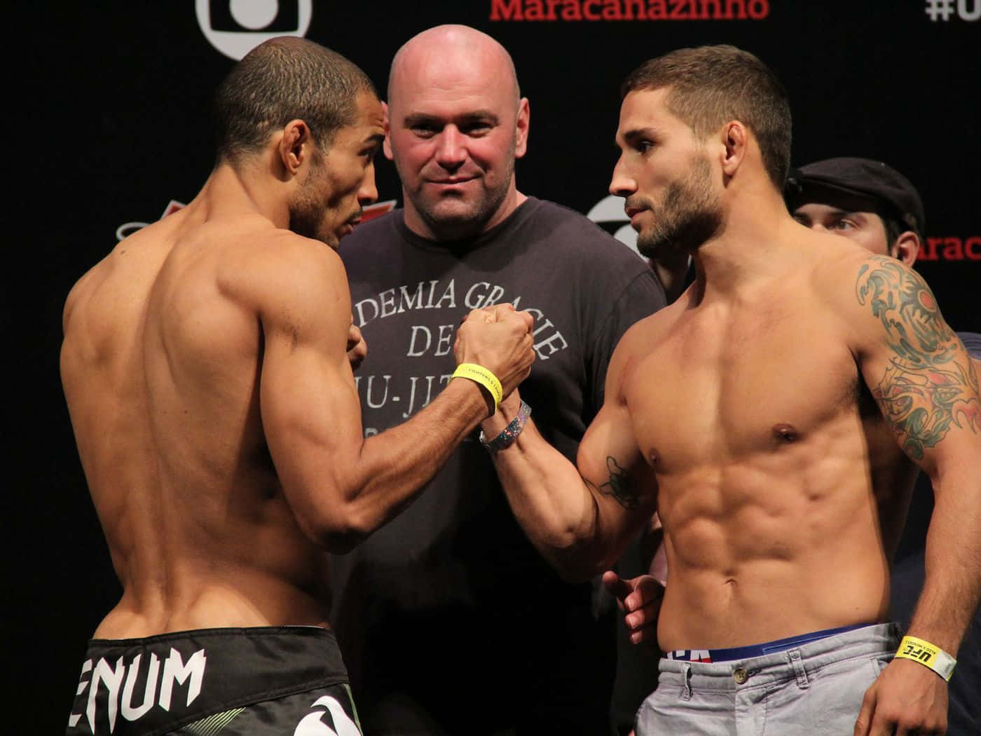 Chad Mendes And Jose Aldo Face-off Background