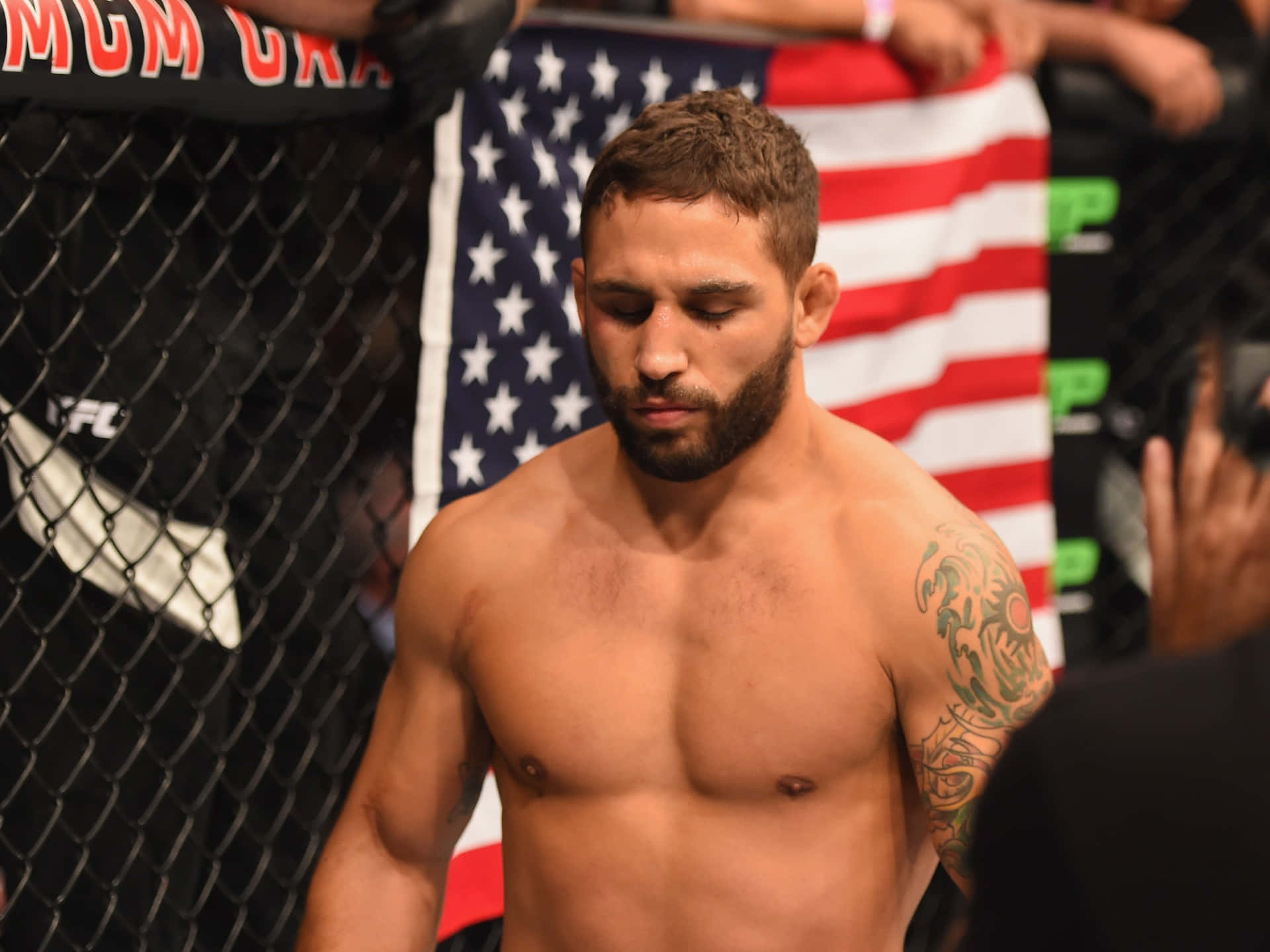 Chad Mendes Inside The Ufc Octagon Background