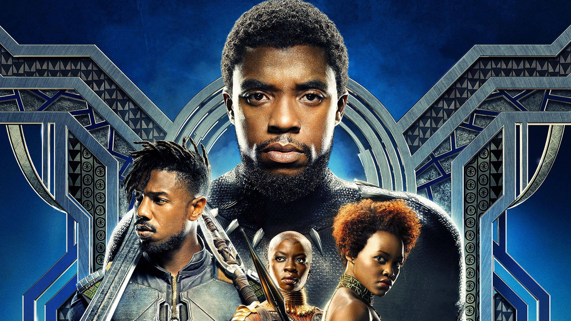 Chadwick Boseman Black Panther Movie Poster Background