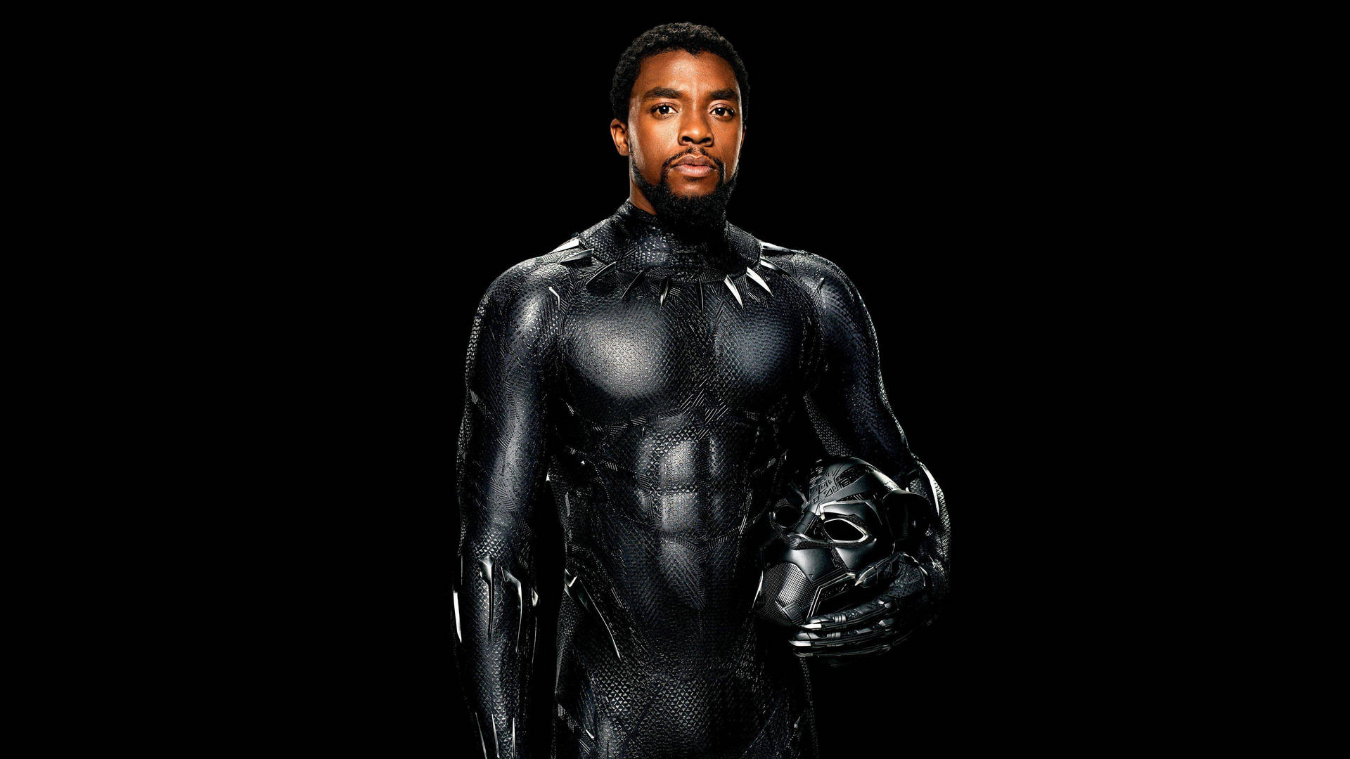 Chadwick Boseman In Character As Black Panther Background