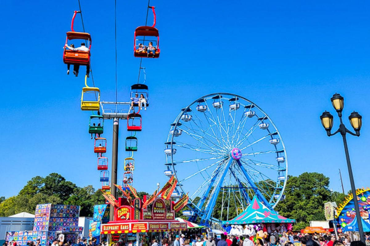 Chair Lift At The Fair Background