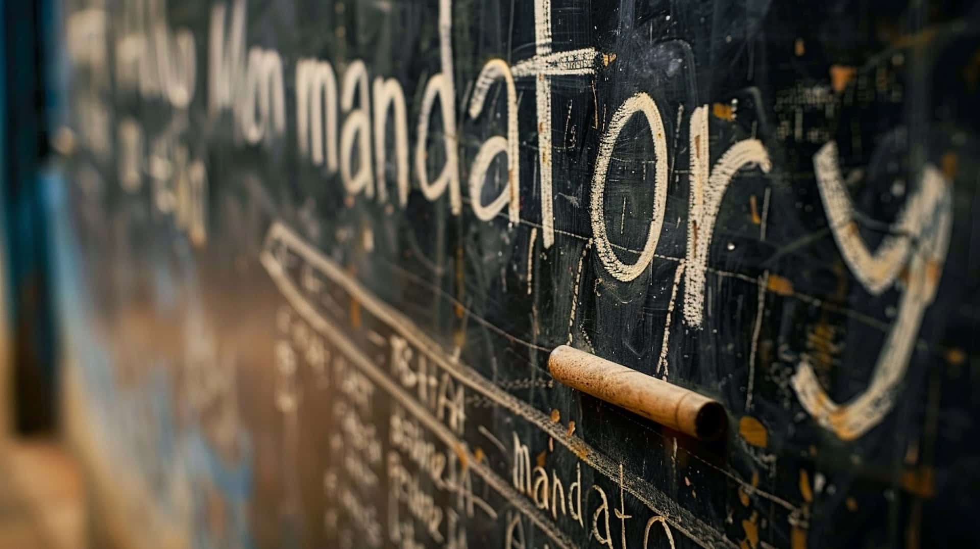 Chalkboard Mandatory Concept Background