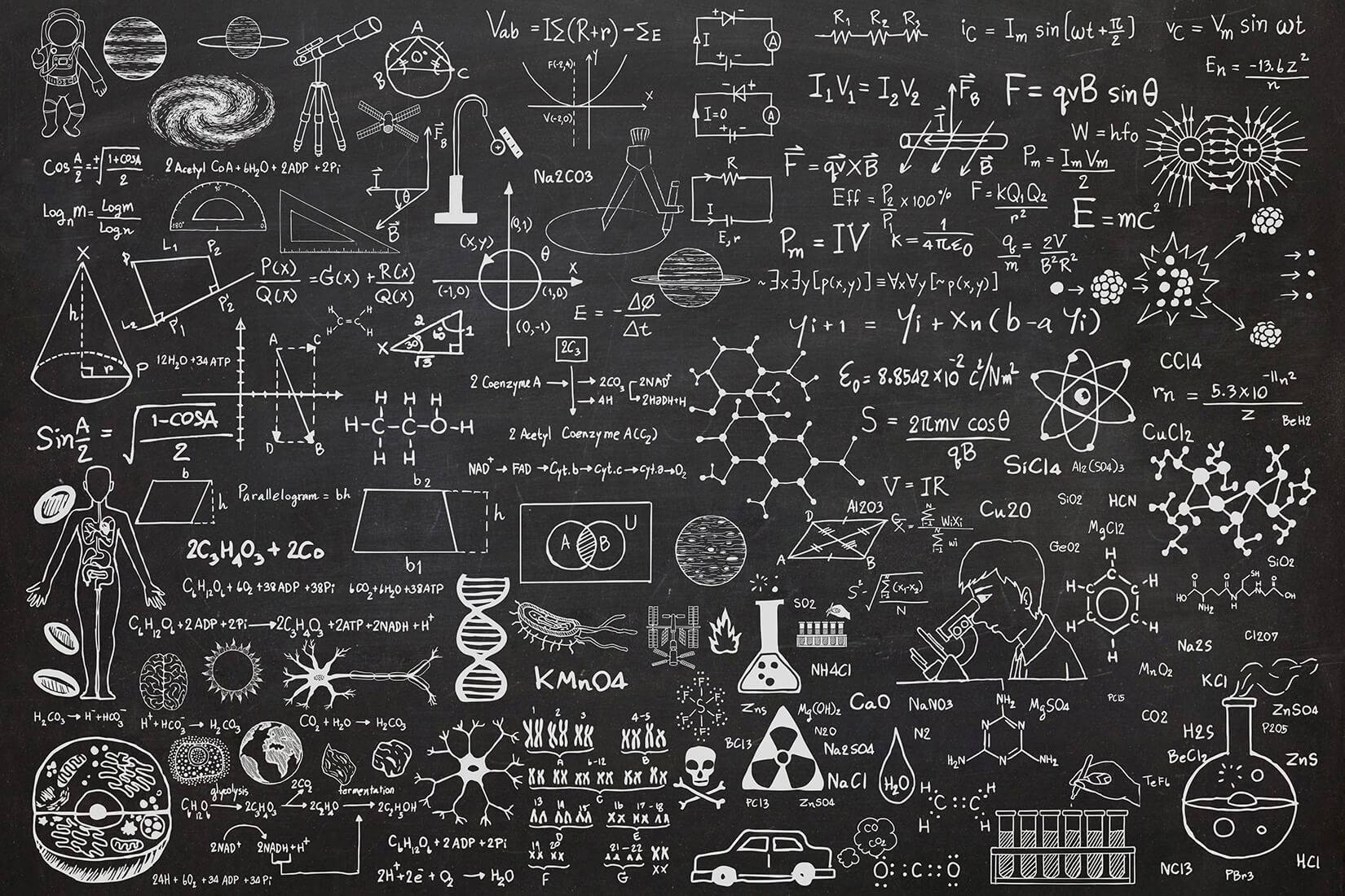 Chalkboard With Equations
