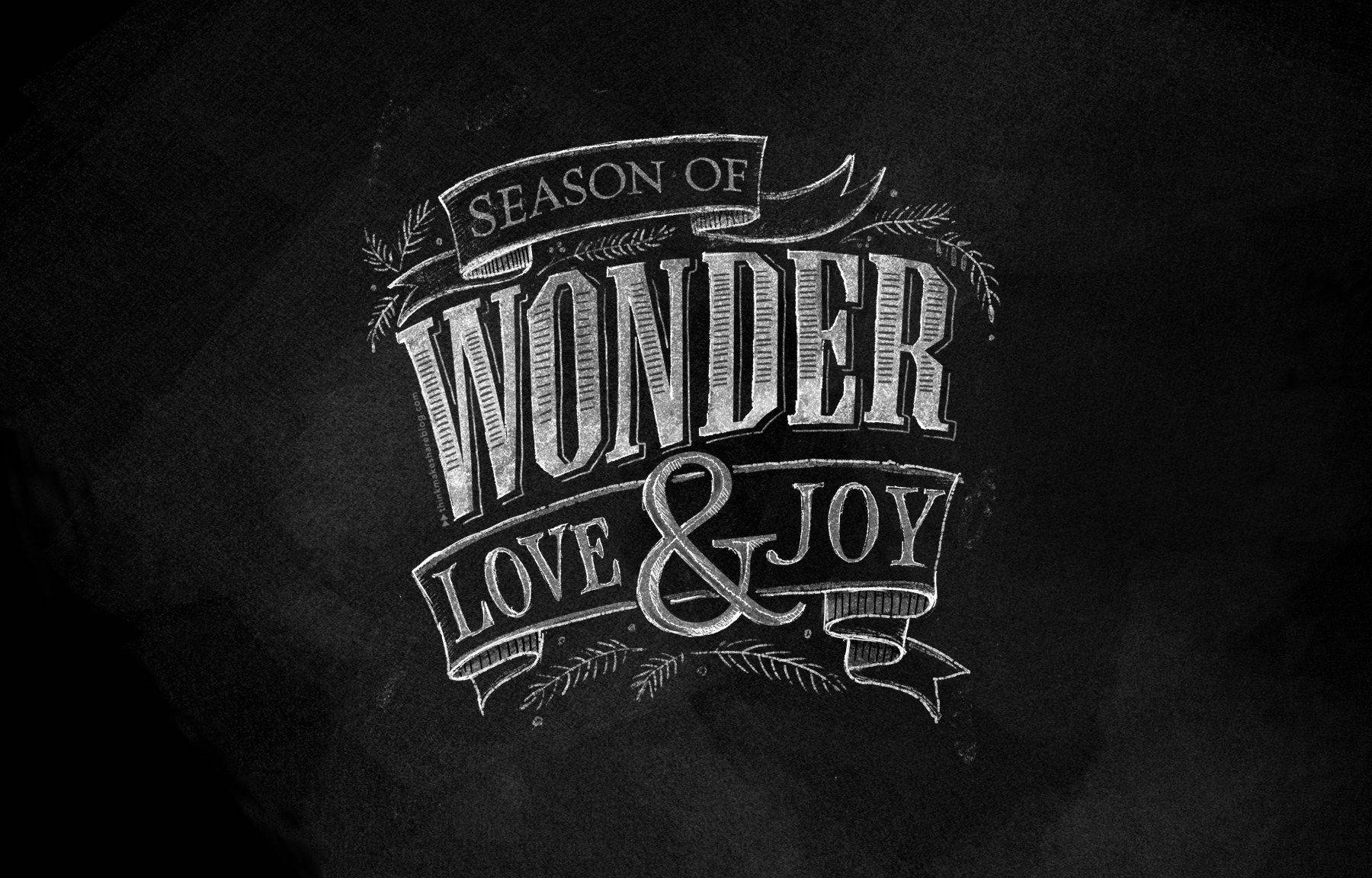 Chalkboard Wonder Love And Joy