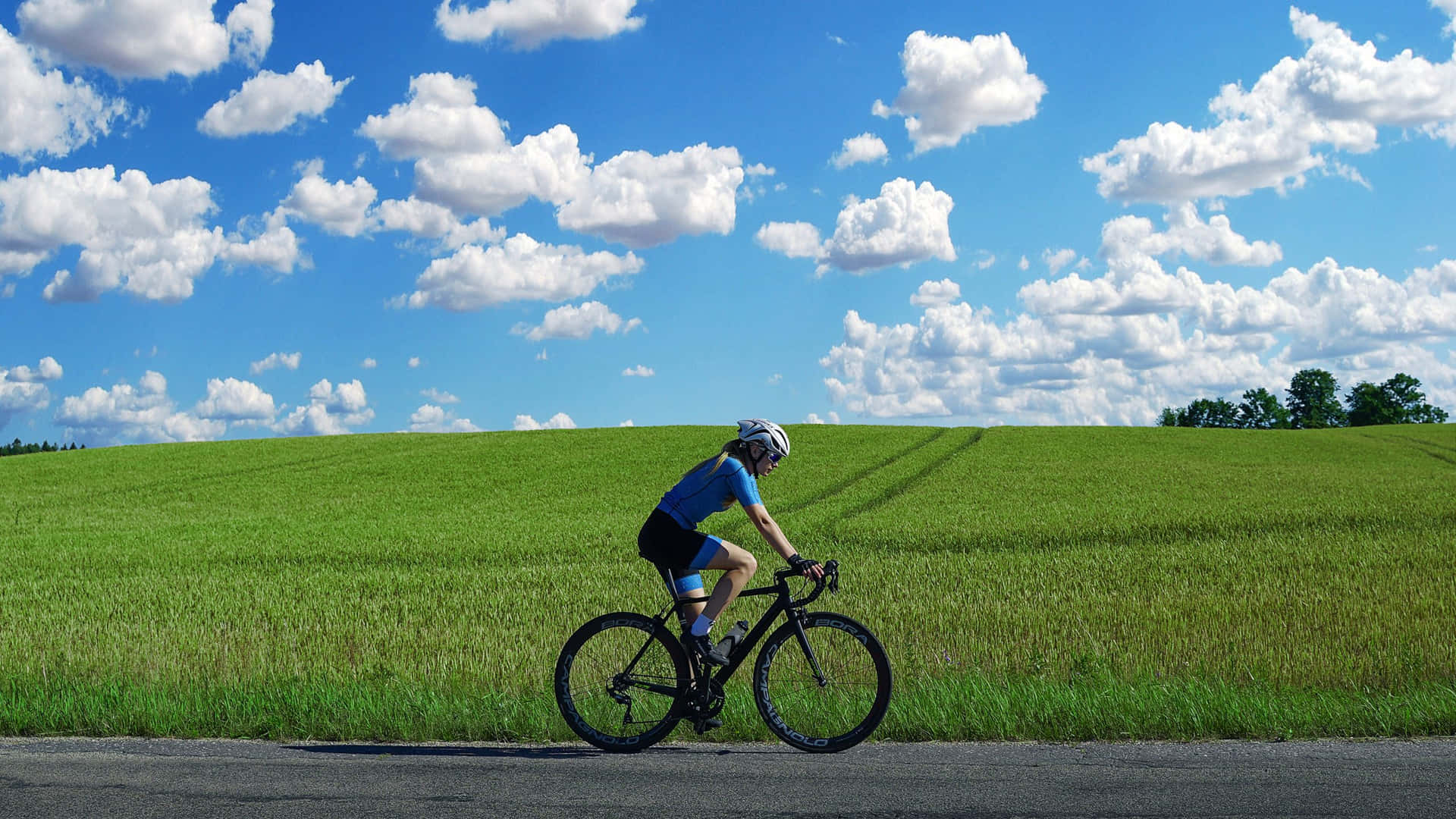 Challenging Cycling Trail Uphill Background