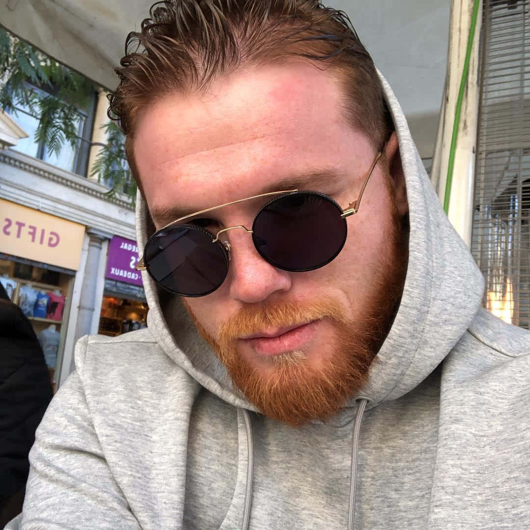 Champion Boxer Saul 'canelo' Alvarez Posing For A Selfie