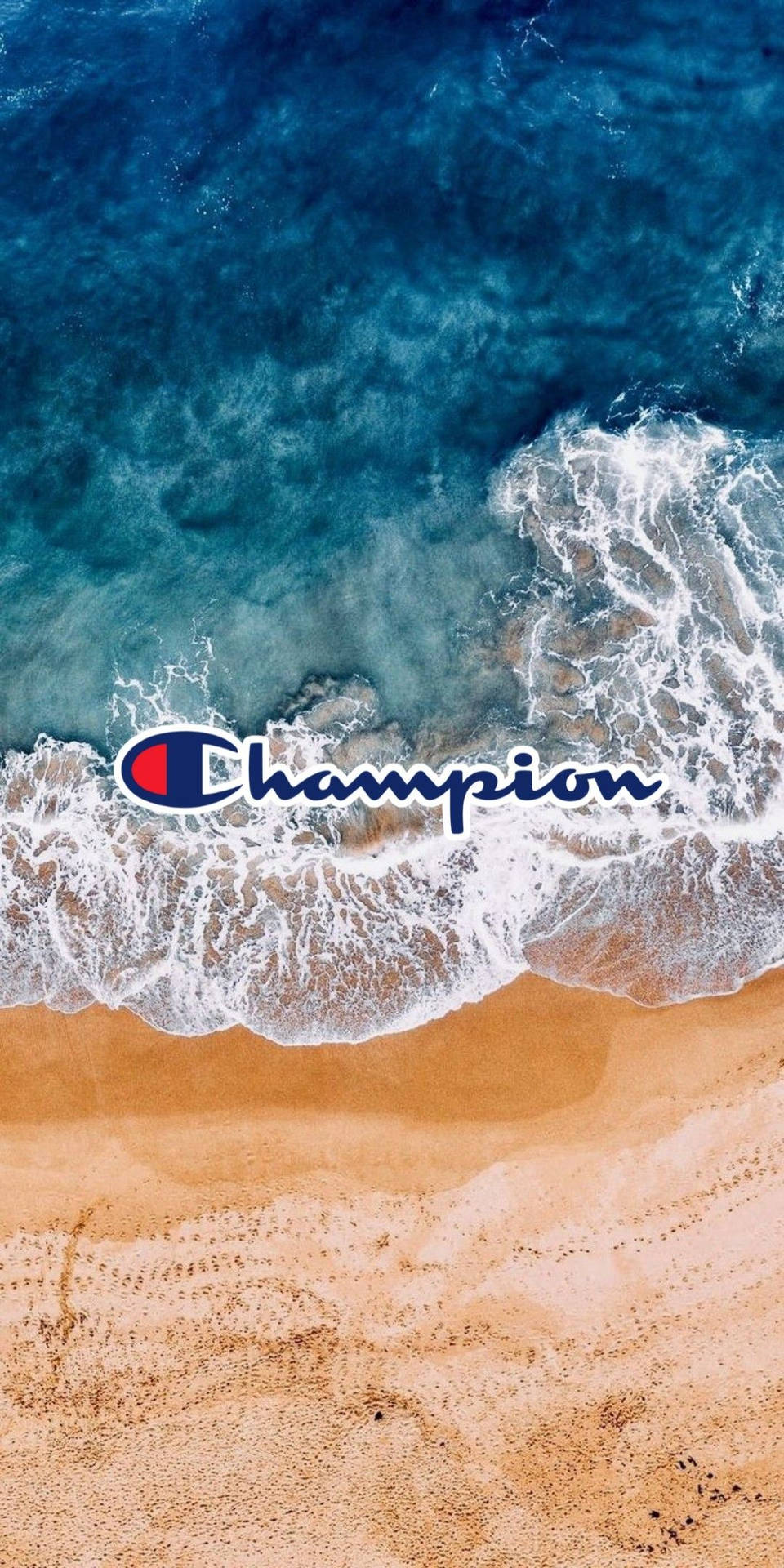 Champion Logo Seashore Background