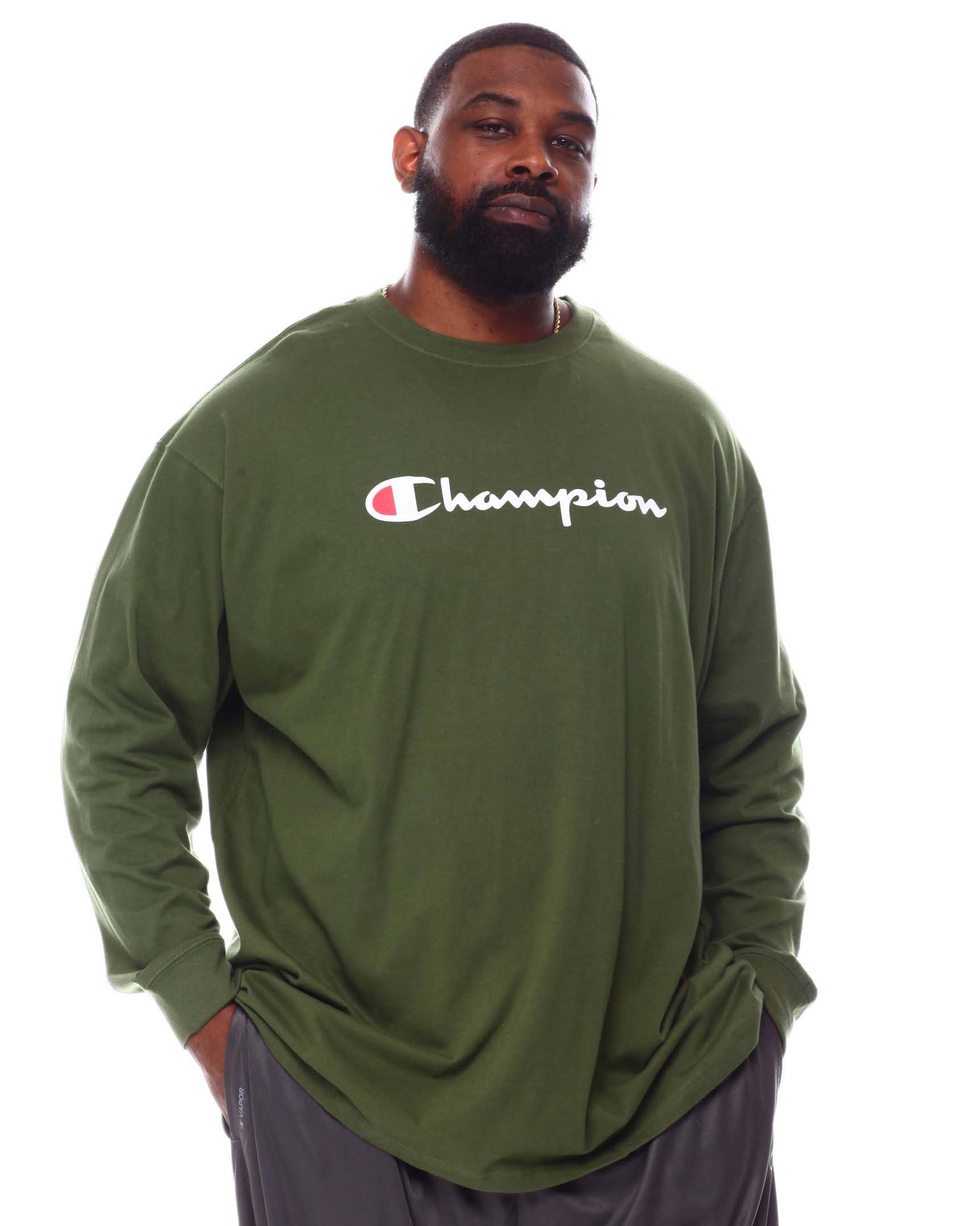 Champion Navy Green Shirt Background