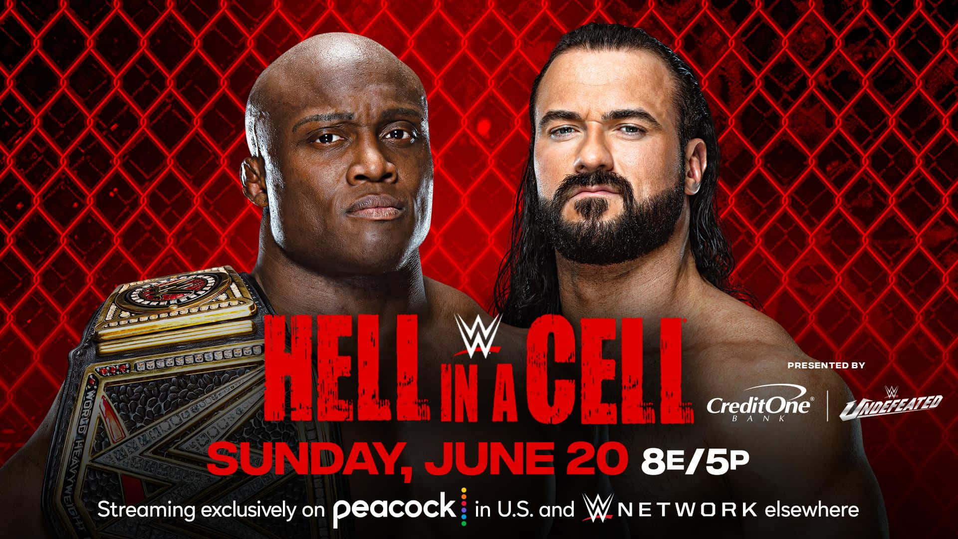 Champion Wrestler Bobby Lashley Shines In Wwe Hell In A Cell Poster