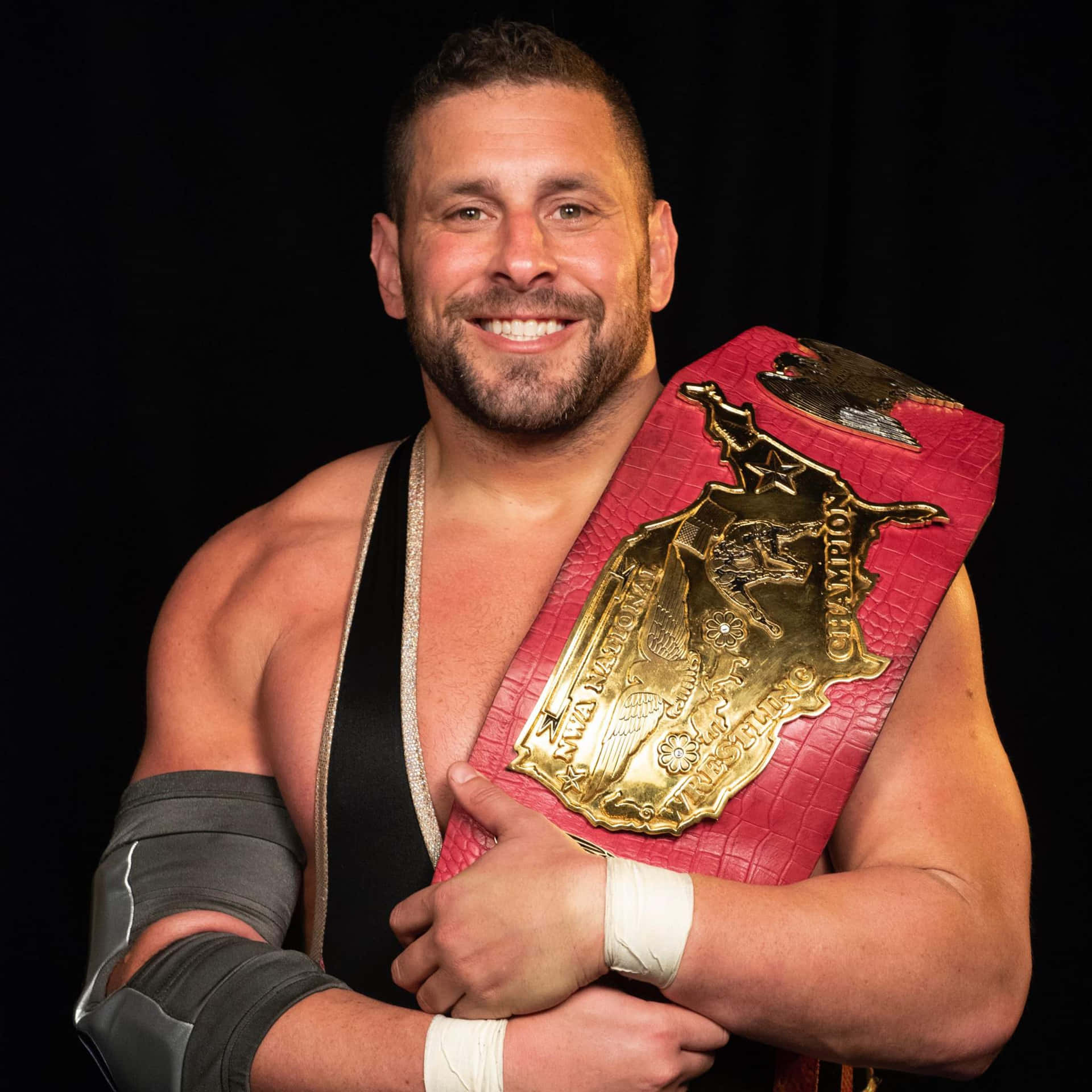 Champion Wrestlerwith Belt Background