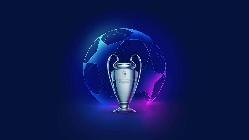 Champions League Logo Blue Purple Background