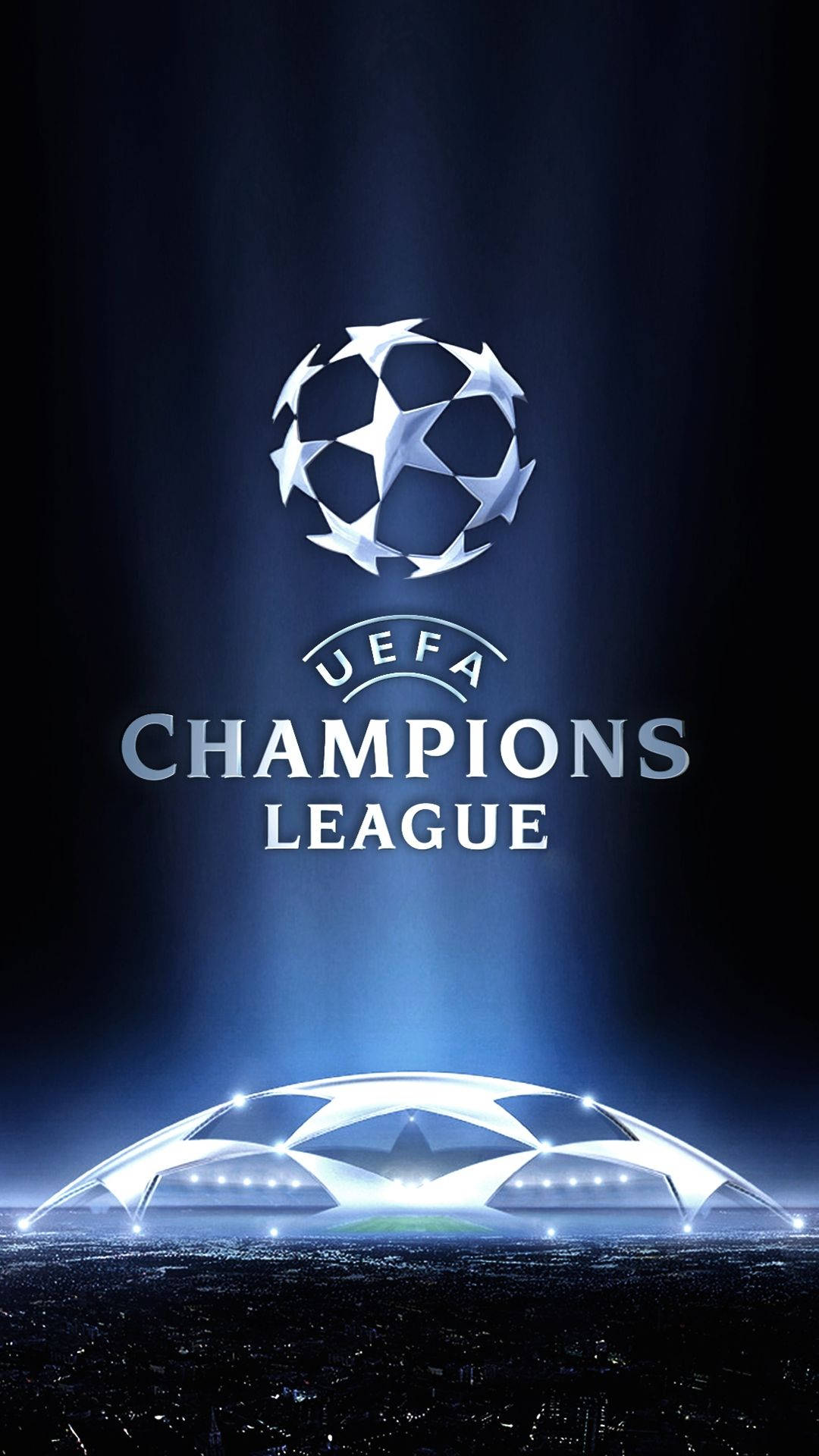 Champions League Logo Over Stadium