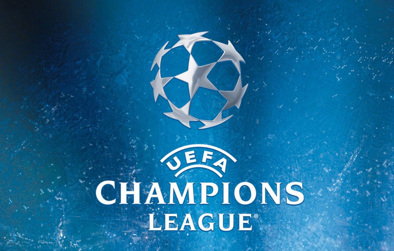 Champions League Logo Textured Blue Background