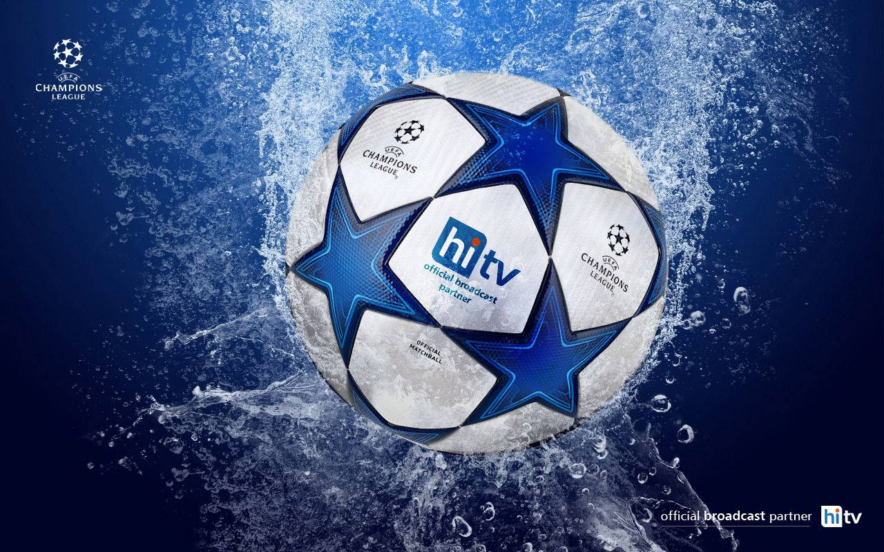 Champions League Match Ball Splash Background