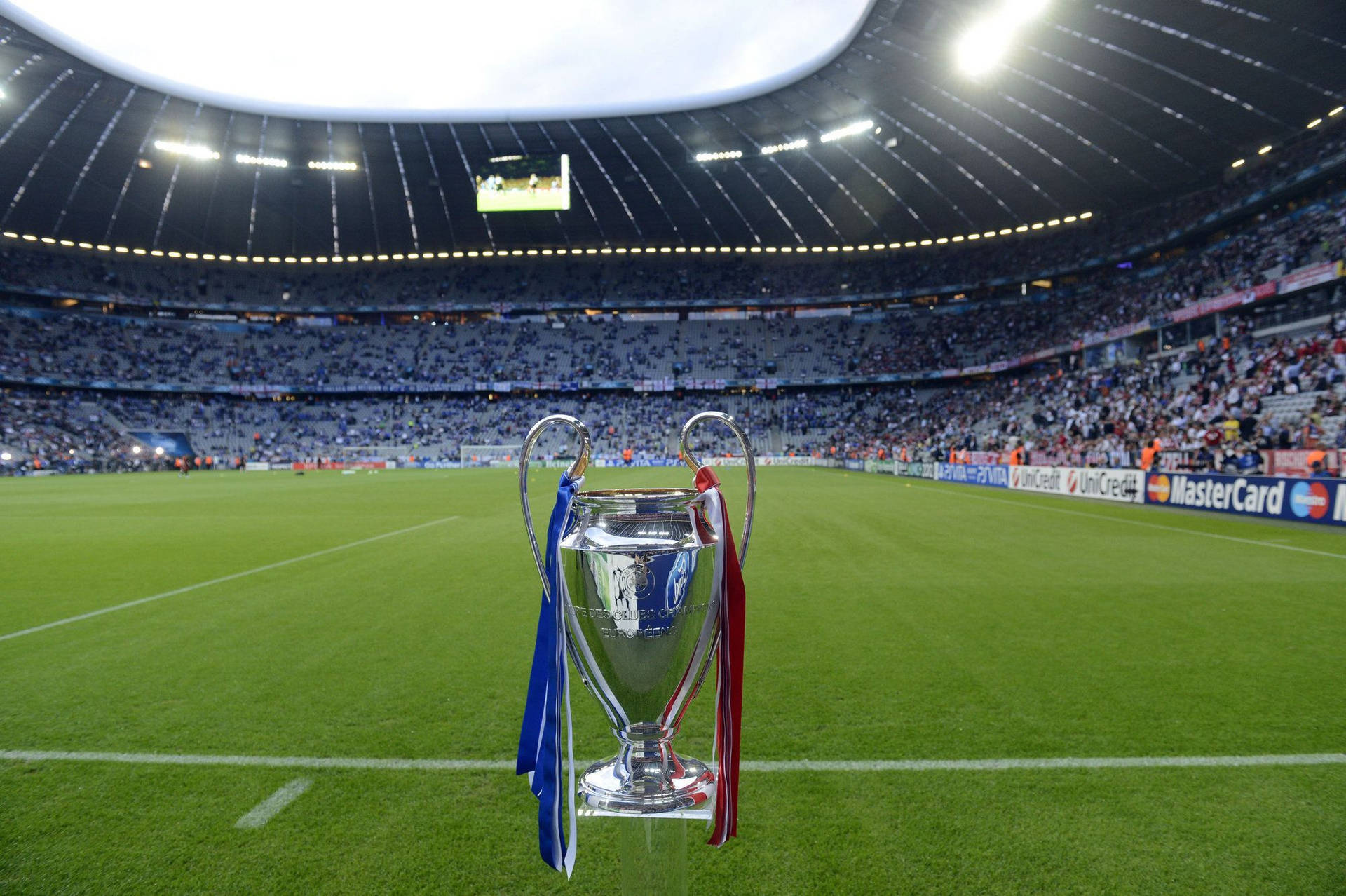 Champions League Trophy Stamford Bridge Background