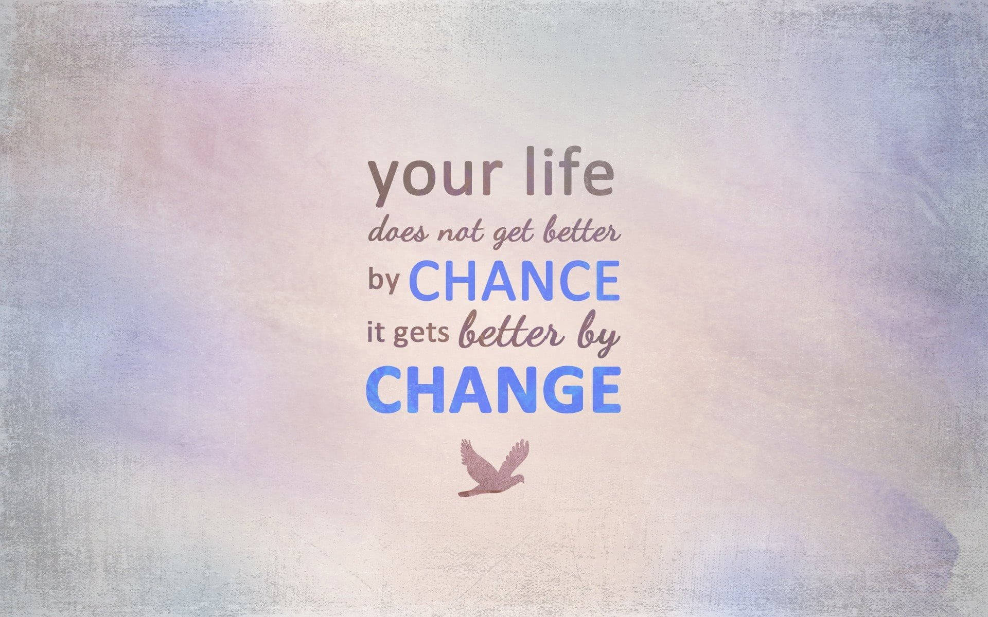 Chance And Change Motivational Quotes Aesthetic Background