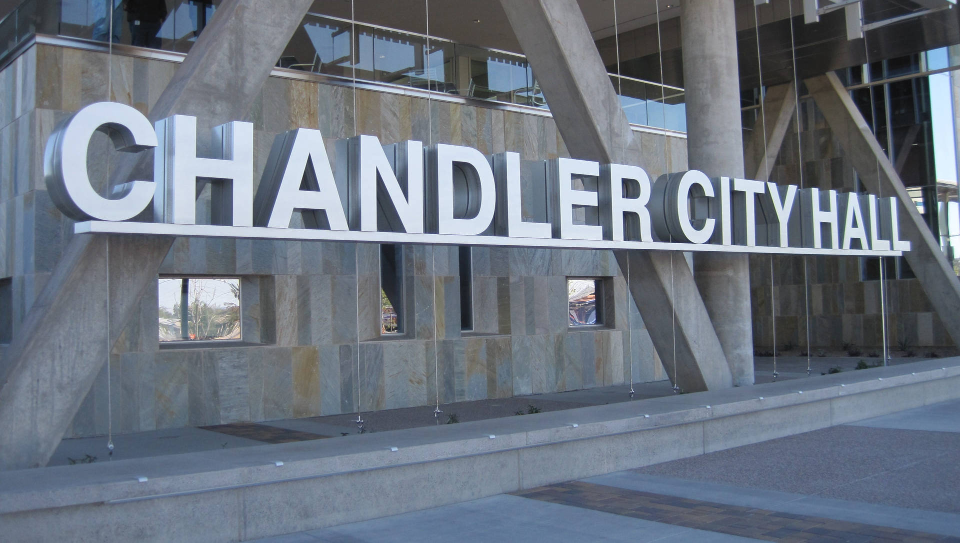 Chandler City Hall Signage Background