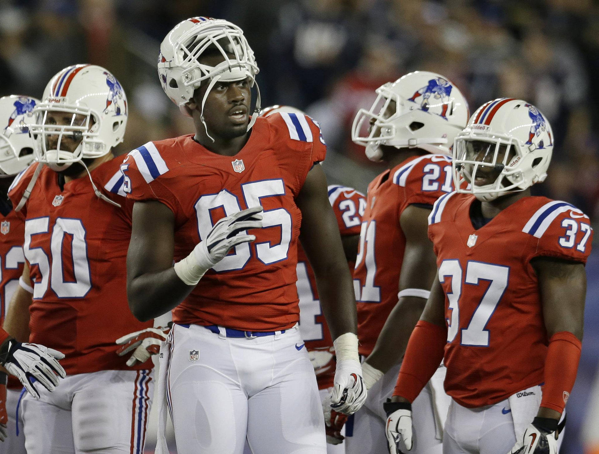 Chandler Jones And New England Patriots Teammates