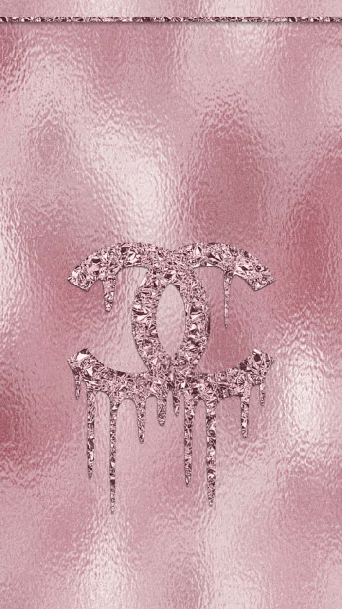 Chanel Cc Iced Pink Leather Wallet Background