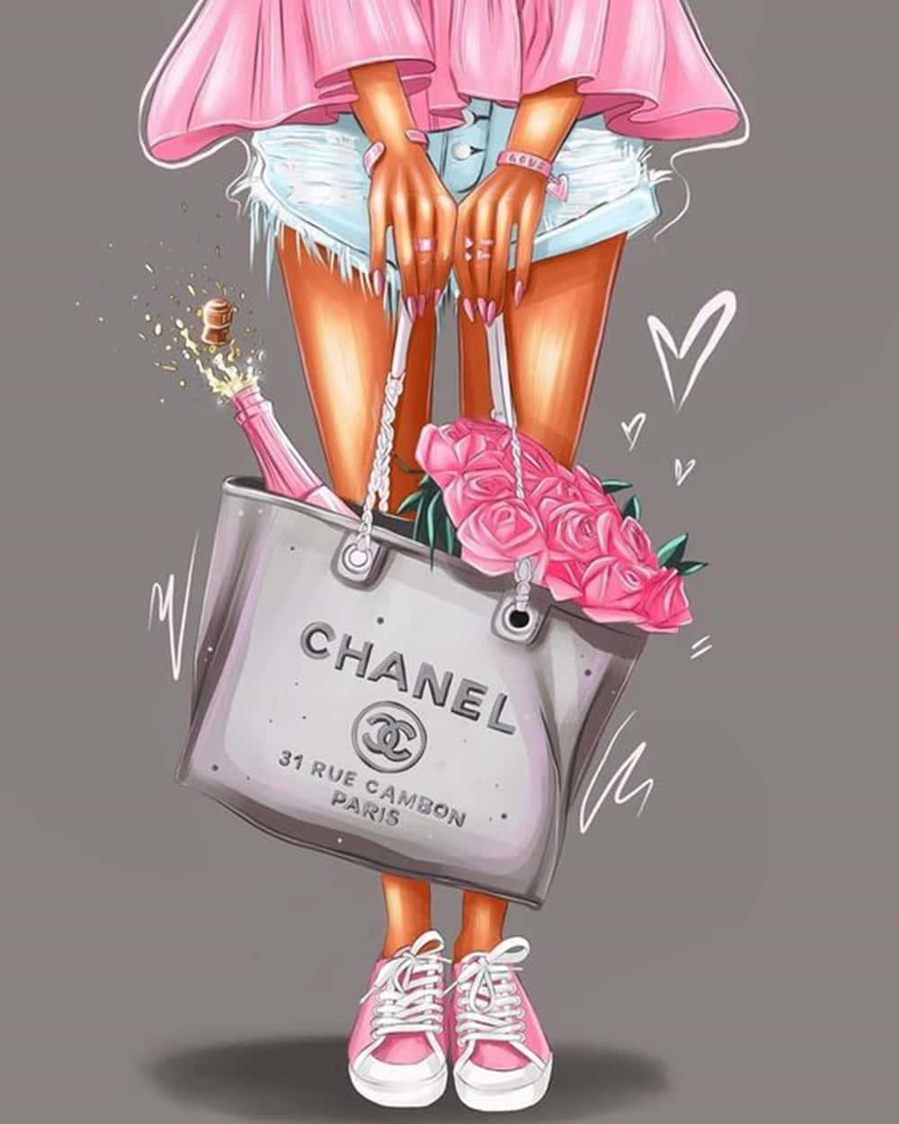 Chanel Girly Bag Background