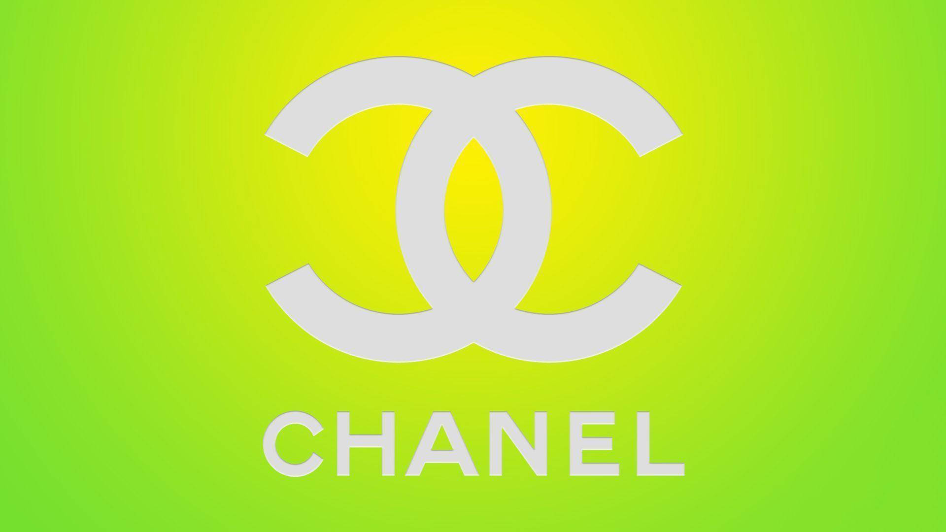 Chanel Logo Neon Green Background
