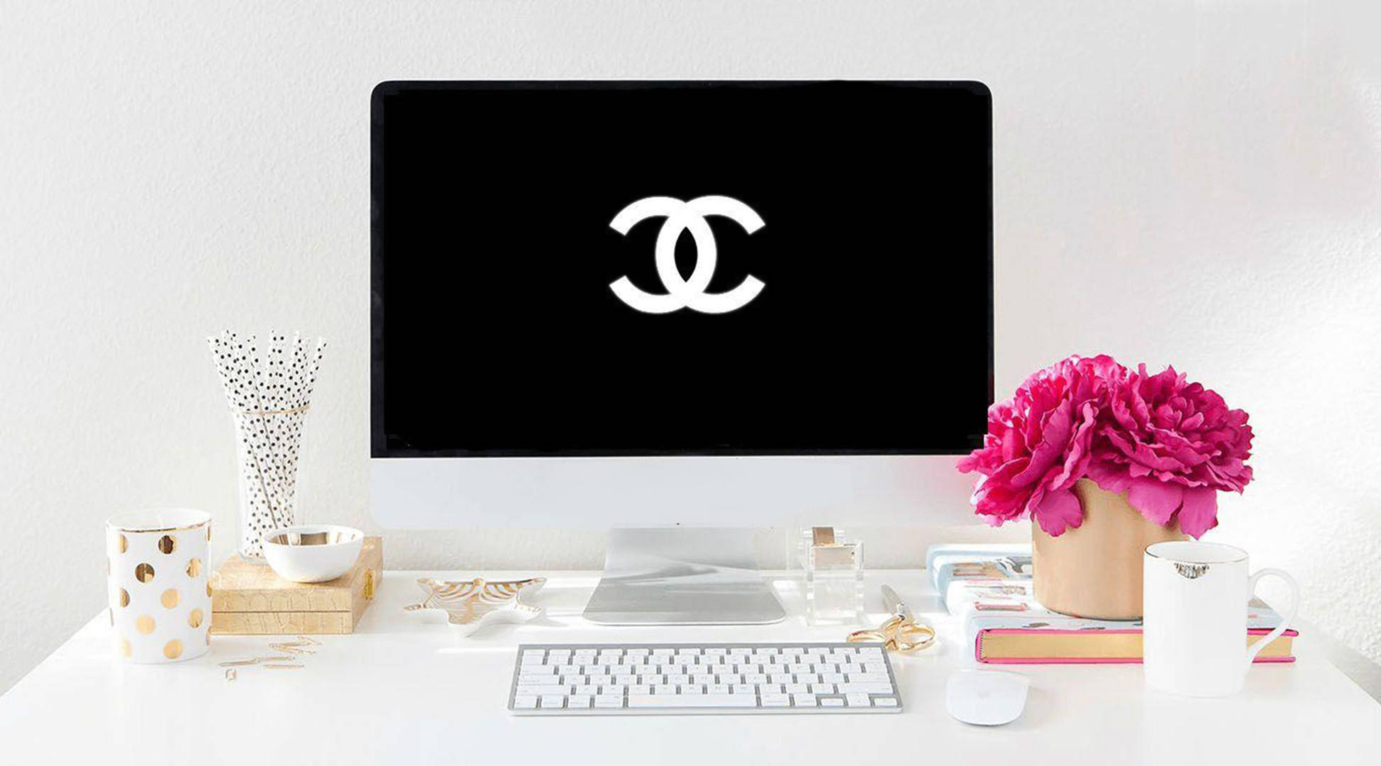 Chanel Logo Office Background Background