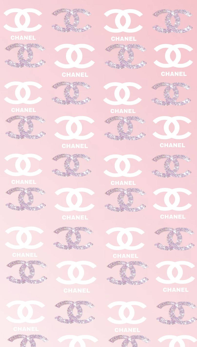 Chanel Logo On A Pink Background Background