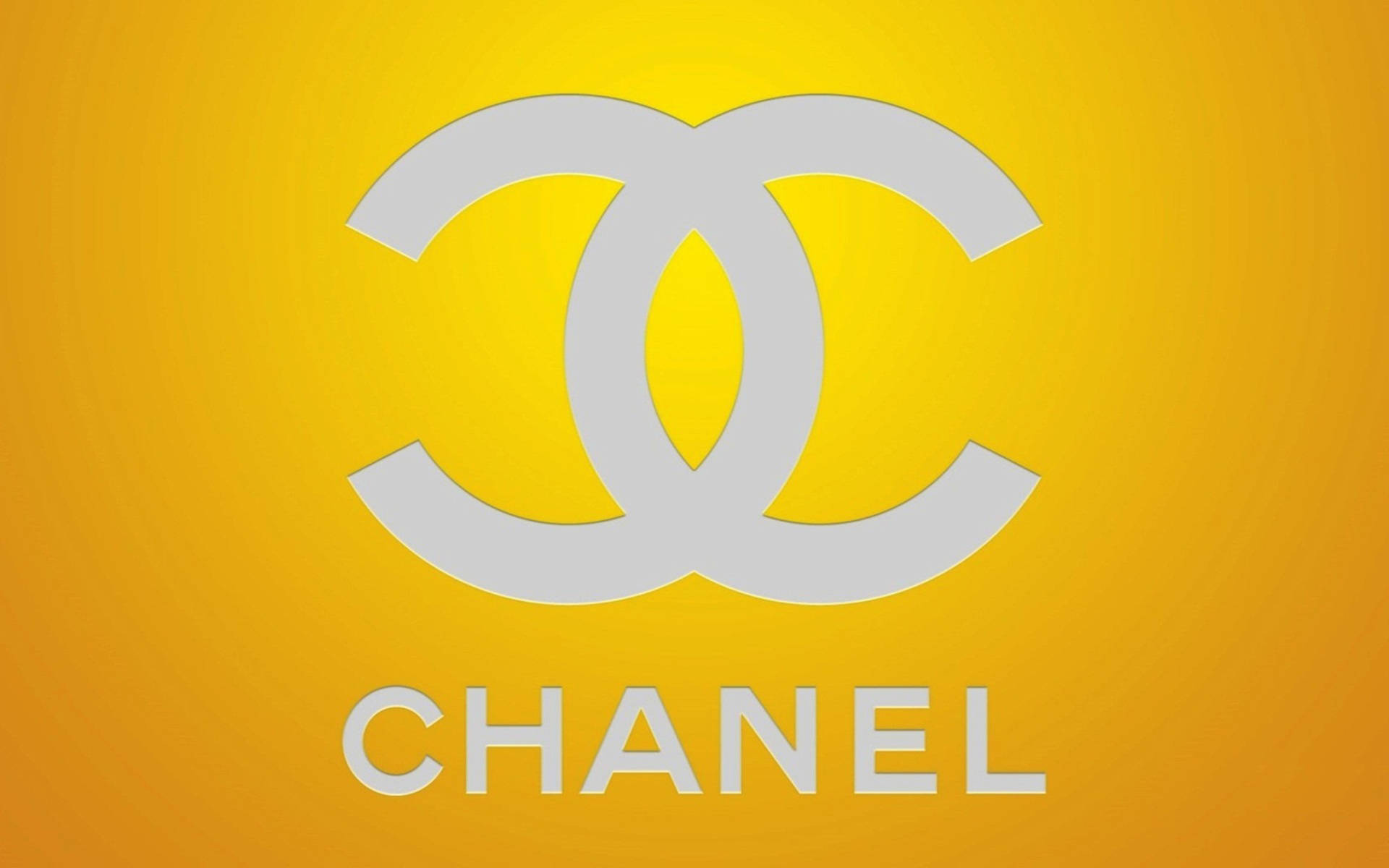Chanel Logo Yellow Gradient Background