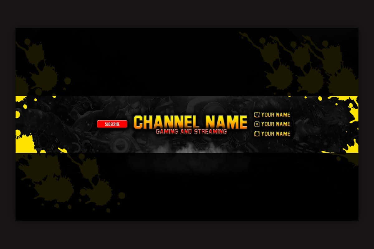 Channel Name Banner Template Background